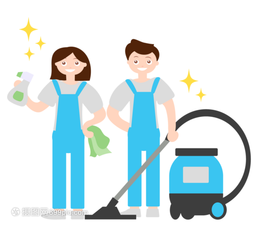 矢量簡約家居服務 人物角色設計指南